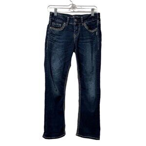 Silver Jeans Suki Capri Denim Cropped Jeans Size W26 Stretch Preppy City Party
